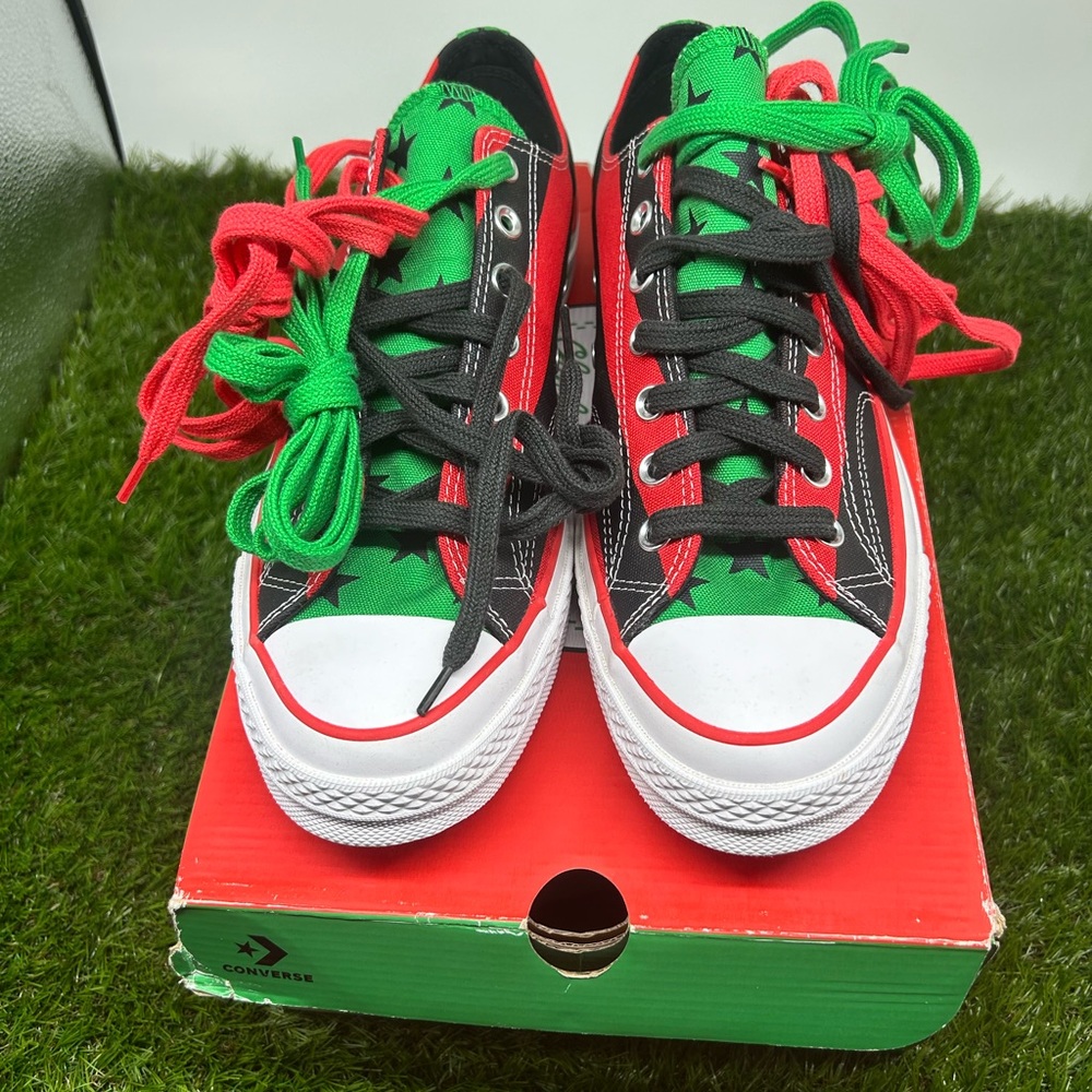 Converse Chuck Taylor all star 70 ox Denim Tears  with green black and red laces